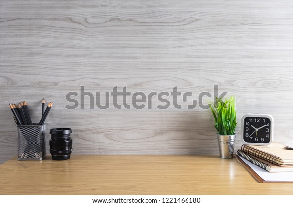 Workspace Mock Marble Tabletop Vintage Books Stock Photo Edit Now