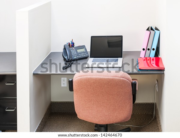 Workstation Office Swivel Chair Desk Laptop Stock Photo Edit Now