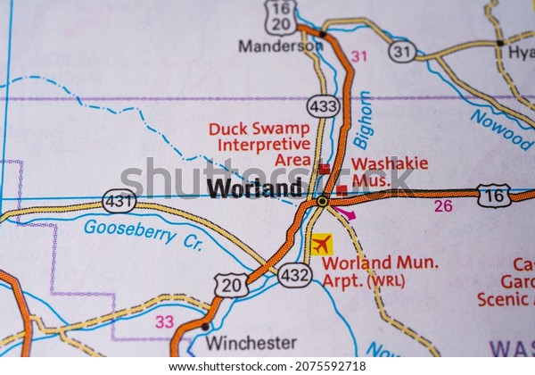 Worland On Usa Map Stock Photo 2075592718 Shutterstock