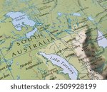 world atlas map of South Australia, shows major cities, highlighting geographic features, political boundaries, and physical landmarks for global orientation and exploration.