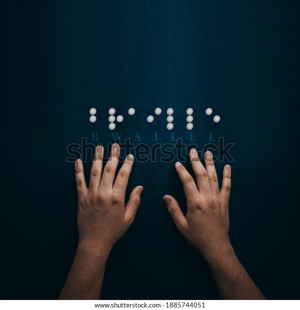 World Braille Day,\
(January 4) with text made by braille alphabet, blind day, world\
blind day, educational\
day