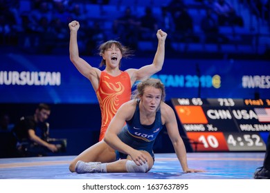 World championship wrestling in the country of Kazakhstan in the capital Nur Sultan. 14-22 September 2019 year. 