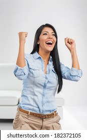 World Cup Series: Young Woman Celebrating Soccer Goal