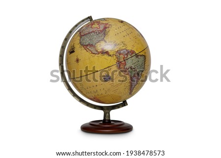 World, Earth, Globe on white background included clipping path.