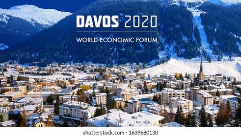 World  Economic Forum 2020 In DAVOS, SWITZERLAND.