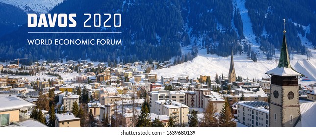 World  Economic Forum 2020 In DAVOS, SWITZERLAND.