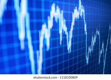 World Economics Graph. Abstract Financial Background Trade Colorful. Macro Close-up. Stock Market Chart On LCD Screen. Finance Business Data Concept. Stock Analyzing. 