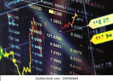 World Economics Graph. Finance Concept. 