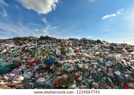 World Environment Day Garbage plastics from industrial and urban areas. Degraded by natural methods. Difficult and expensive budget to eliminate the pollution is huge quantities are put together.