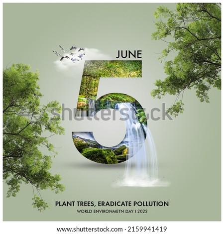 World Environment Day, Importance of protecting nature. Concept of the Environment World Earth Day Banner.