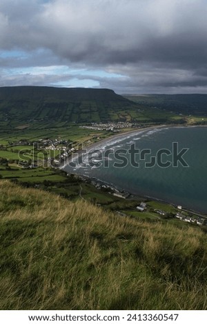 The world famous hills and coast of County Antrim in Northern Ireland
