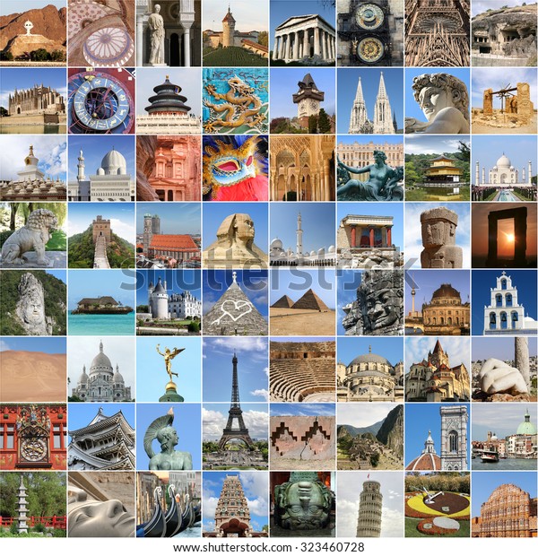 World Famous Landmark Collage Stock Photo (Edit Now) 323460728