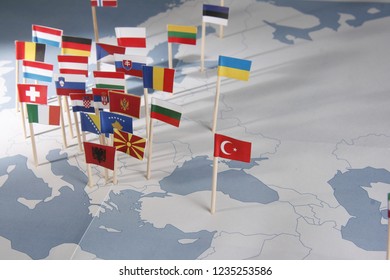 World Flags On Map Stock Photo 1235253586 | Shutterstock