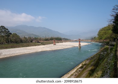 World heritage, Dujiangyan ancient irrigation system, Sichuan, China.