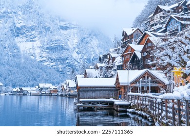 World Heritage Hallstatt in Winter - Powered by Shutterstock