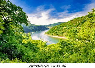 World heritage site Upper Middle Rhine Valley at Germany