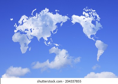 earth map clouds