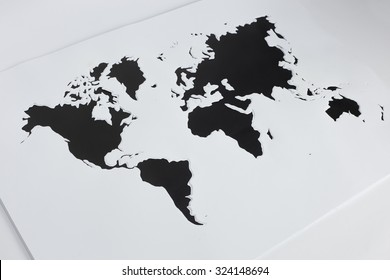 World Map Cut Out Paper Stock Photo 324148694 | Shutterstock