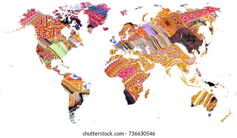 World Map Cut Out Vietnamese Multi Stock Photo 736630546 | Shutterstock