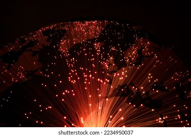 World map and fiber optics - Shutterstock ID 2234950037