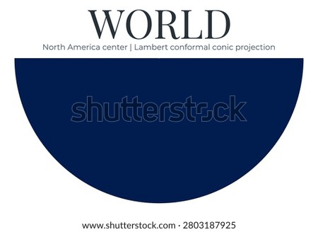 World Map. Lambert conformal conic projection. North America centered at latitude 37 and longitude -96.