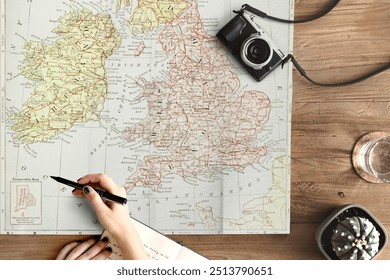 World map on a table