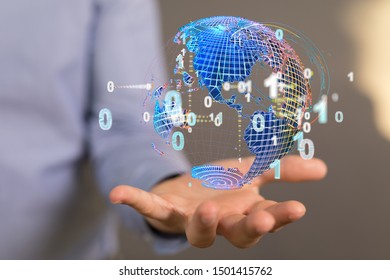World map point, line, composition, representing the global,