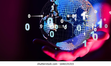 World map point, line, composition, representing the global,