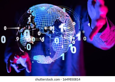 World map point, line, composition, representing the global,