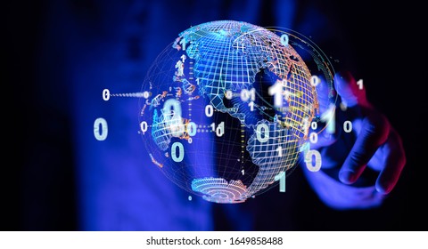 World map point, line, composition, representing the global,