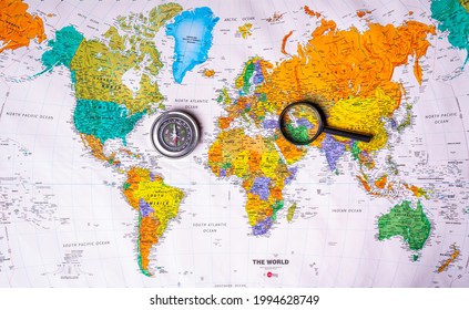 World Map Travel Background Texture Stock Photo (Edit Now) 1994628749