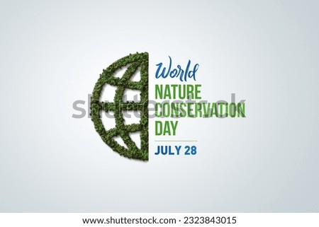 World Nature Conservation Day concept 3d design. Happy nature Conservation day. Nature maintenance concept.