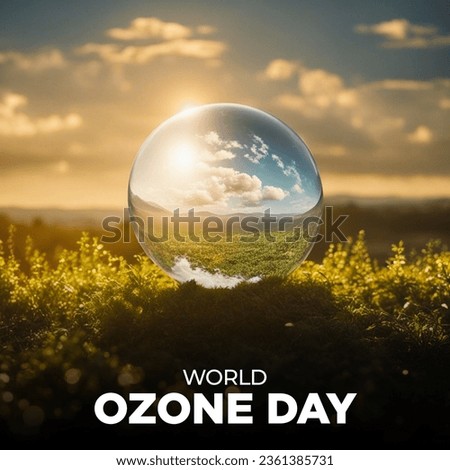 World Ozone Day awareness post wallpaper and background design for social media