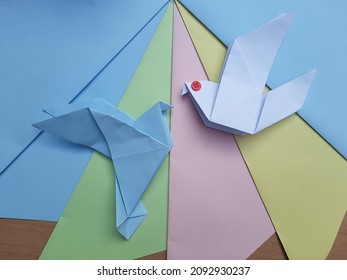 World Peace Day Concept With Pigeon Origami