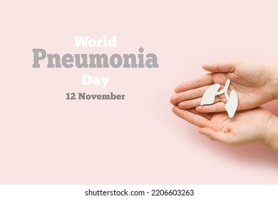 World Pneumonia Day. World Tuberculosis Day, Copd. Woman Holding Lung. World No Tobacco Day, Lung Cancer,