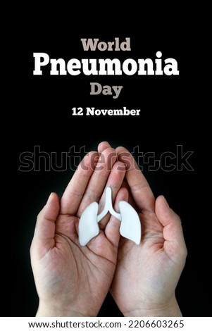 World Pneumonia Day. World tuberculosis day, copd. Woman holding lung. World no tobacco day, lung cancer,