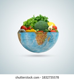 world vegetable day, vegetable on the world, fresh vegetable, vegan day, world food day - Shutterstock ID 1832735578