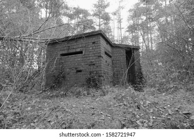 A World War 2 Brick Pillbox In Pembrey Country Park, Carmarthenshire, Wales, UK. 