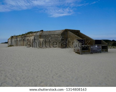 A World War 2 era bunker on the beach in Cape May, New Jersey