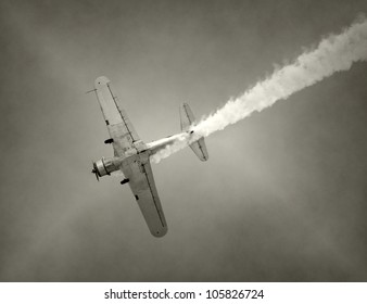 World War II Era Fighter Plane In Flight