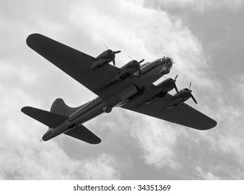 World War II era heavy bomber on a mission