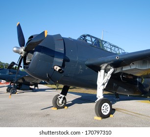 World War II era Navy airplanes in blue color