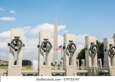 World War II Memorial At Washington Dc, EEUU