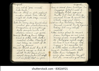 World War One American Soldier's Diary Pages