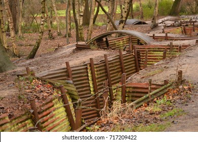 World War One Trenches At Sanctuary Wood Near Ypres In Belgium 