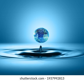 World Water Day Concept. Every Drop Matters. Saving Water And World Environmental Protection Concept- Environment Day And Earth Day.