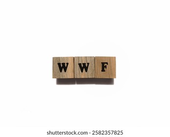 World Wide Fund for Nature , WWF on letter blocks