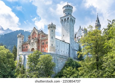 World-famous Neuschwanstein Castle in Bavaria, Germany - Shutterstock ID 2253854737
