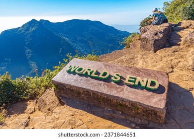 World's end viewpoint at Horton Plains national park at Sri Lanka.