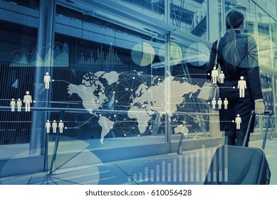 worldwide business concept, abstract image visual